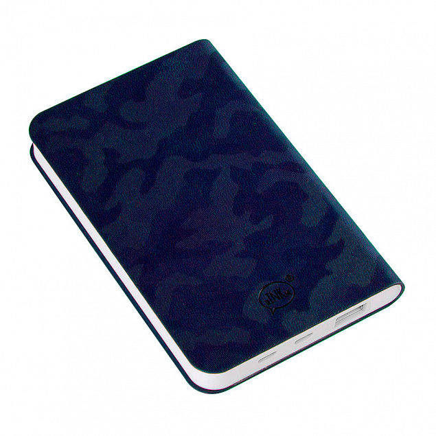 Универсальный аккумулятор "Tabby" (5000mAh), темно-синий, 7,5х12,1х1,1см с логотипом в Москве заказать по выгодной цене в кибермаркете AvroraStore