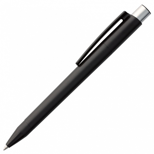 Ручка шариковая Delta, черная с логотипом в Москве заказать по выгодной цене в кибермаркете AvroraStore