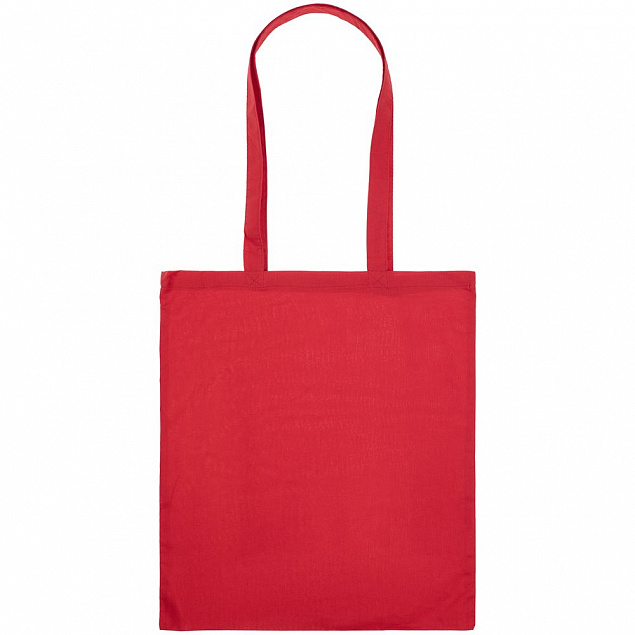 Холщовая сумка Basic 105, красная с логотипом  заказать по выгодной цене в кибермаркете AvroraStore