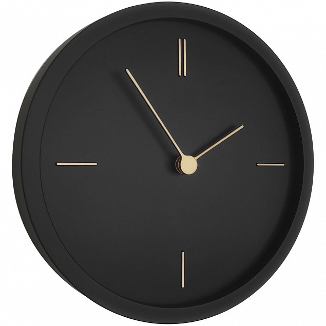 Часы настенные Bronco Thelma, черные с логотипом в Москве заказать по выгодной цене в кибермаркете AvroraStore