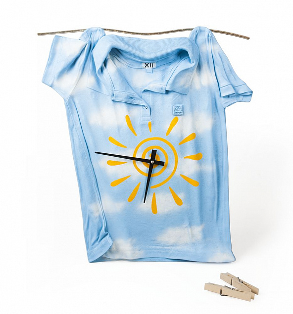 Часы «Рубашка», небесно-голубые с логотипом в Москве заказать по выгодной цене в кибермаркете AvroraStore