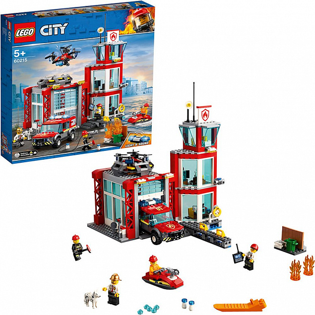 Конструктор «LEGO City. Пожарное депо» с логотипом в Москве заказать по выгодной цене в кибермаркете AvroraStore