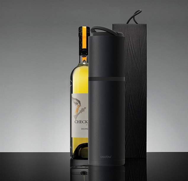 Термофутляр для вина Vin Blanc, черный с логотипом в Москве заказать по выгодной цене в кибермаркете AvroraStore
