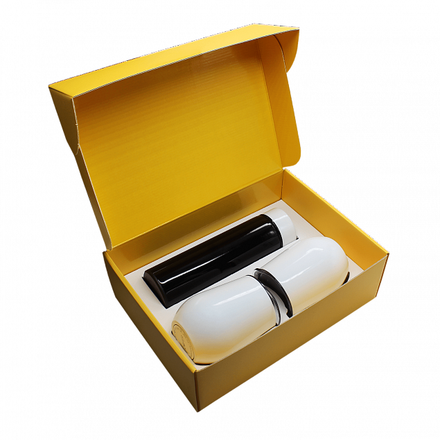 Набор Hot Box Duo C2W W, черный с белым с логотипом в Москве заказать по выгодной цене в кибермаркете AvroraStore