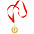 Медаль наградная на ленте  "Серебро" с логотипом в Москве заказать по выгодной цене в кибермаркете AvroraStore