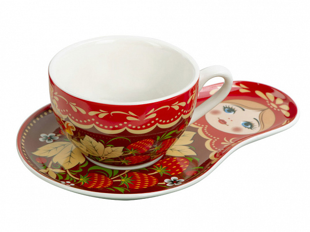 Подарочный набор: чайная пара, чай Глинтвейн с логотипом в Москве заказать по выгодной цене в кибермаркете AvroraStore