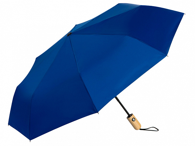 Зонт скланой «Lumet» с куполом из переработанного пластика, автомат с логотипом  заказать по выгодной цене в кибермаркете AvroraStore