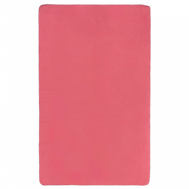 Флисовый плед Warm&Peace, розовый (коралловый) с логотипом в Москве заказать по выгодной цене в кибермаркете AvroraStore