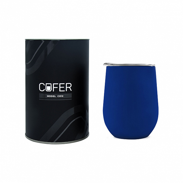 Набор Cofer Tube софт-тач CO12s black, синий с логотипом в Москве заказать по выгодной цене в кибермаркете AvroraStore