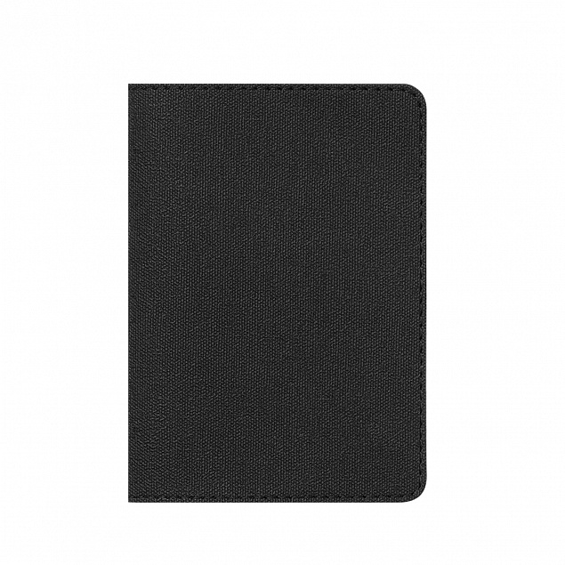 Обложка на паспорт Tweed, черная с логотипом в Москве заказать по выгодной цене в кибермаркете AvroraStore