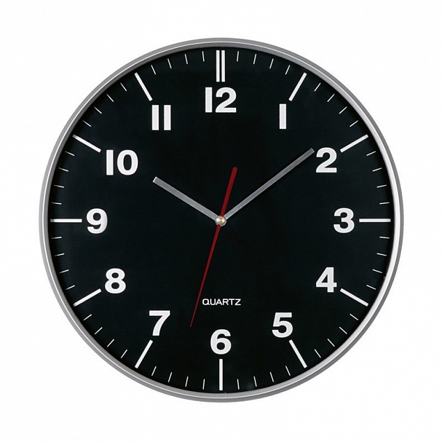 Настенные часы HEMERA, чёрный с логотипом в Москве заказать по выгодной цене в кибермаркете AvroraStore