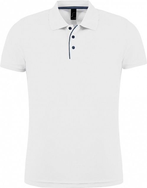 Рубашка поло мужская PERFORMER MEN 180 белая с логотипом в Москве заказать по выгодной цене в кибермаркете AvroraStore