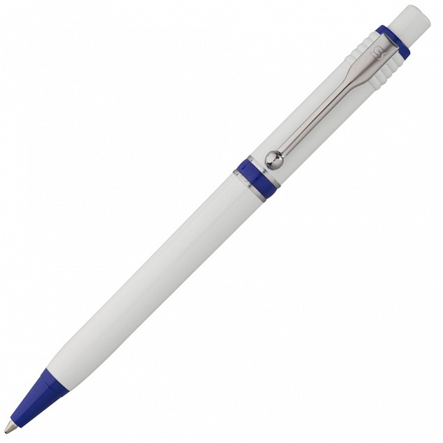 Ручка шариковая Raja, белая с логотипом в Москве заказать по выгодной цене в кибермаркете AvroraStore