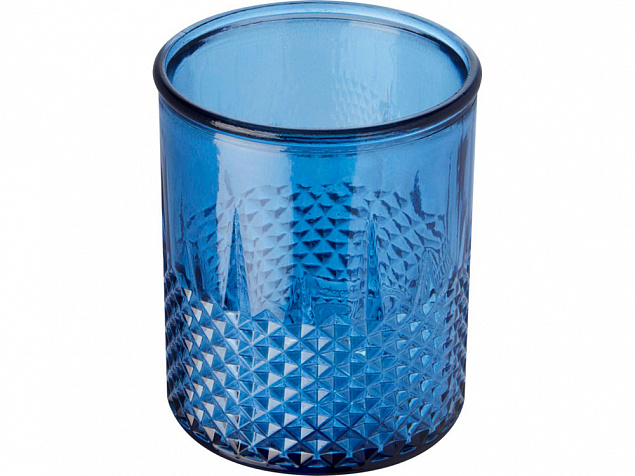 Подставка для чайной свечи из переработанного стекла Estrel, синий прозрачный с логотипом в Москве заказать по выгодной цене в кибермаркете AvroraStore