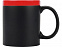 Кружка с покрытием для рисования мелом Да Винчи, черный/красный с логотипом в Москве заказать по выгодной цене в кибермаркете AvroraStore