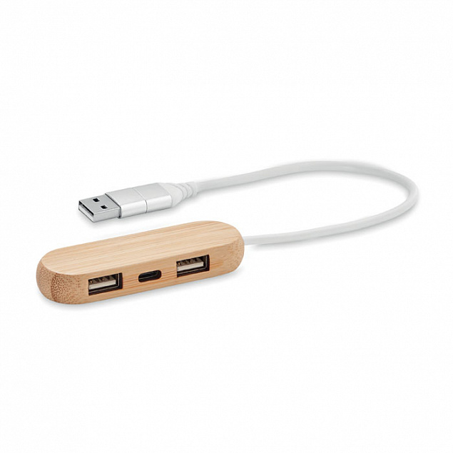 3-портовый USB-концентратор с д с логотипом в Москве заказать по выгодной цене в кибермаркете AvroraStore
