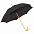 Зонт-трость с деревянной ручкой, полуавтомат с логотипом в Москве заказать по выгодной цене в кибермаркете AvroraStore