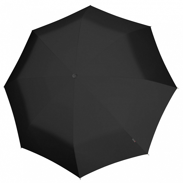 Складной зонт U.090, черный с логотипом в Москве заказать по выгодной цене в кибермаркете AvroraStore