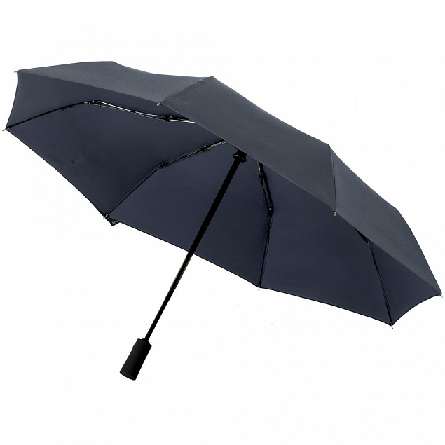 Складной зонт doubleDub, темно-синий с логотипом в Москве заказать по выгодной цене в кибермаркете AvroraStore