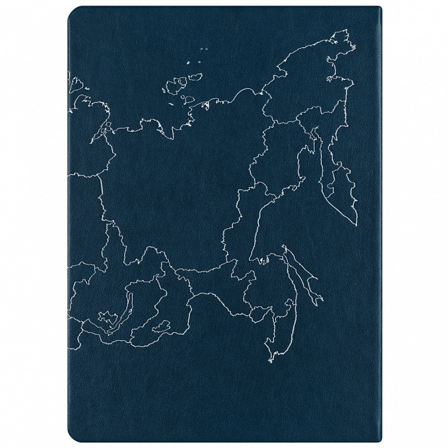 Ежедневник «Открывая Россию», синий с логотипом в Москве заказать по выгодной цене в кибермаркете AvroraStore