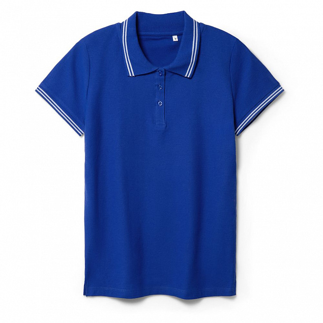 Рубашка поло женская Virma Stripes Lady, ярко-синяя с логотипом  заказать по выгодной цене в кибермаркете AvroraStore