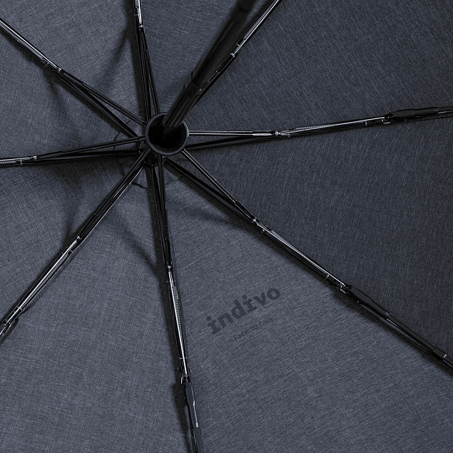 Складной зонт rainVestment, темно-синий меланж с логотипом в Москве заказать по выгодной цене в кибермаркете AvroraStore