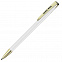 Ручка шариковая COBRA MMG, белый/золотистый с логотипом  заказать по выгодной цене в кибермаркете AvroraStore
