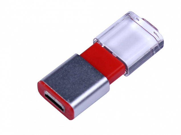 USB 2.0- флешка промо на 64 Гб прямоугольной формы, выдвижной механизм с логотипом в Москве заказать по выгодной цене в кибермаркете AvroraStore