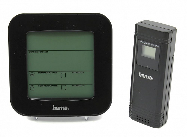 Метеостанция Hama EWS-200, черная с логотипом в Москве заказать по выгодной цене в кибермаркете AvroraStore