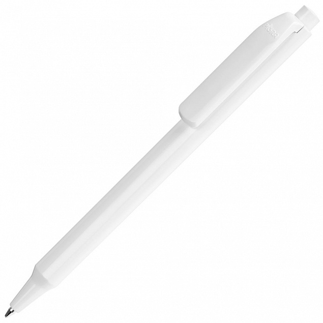 Ручка шариковая Pigra P04 Polished, белая с логотипом в Москве заказать по выгодной цене в кибермаркете AvroraStore