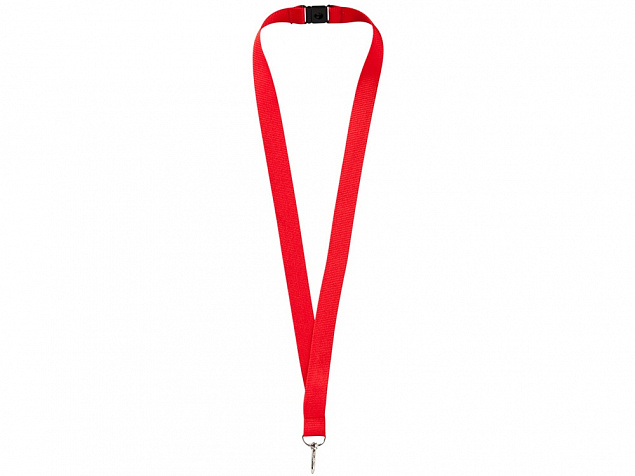 Ремешок на шею с карабином Бибионе, красный с логотипом в Москве заказать по выгодной цене в кибермаркете AvroraStore
