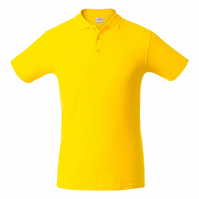 Рубашка поло мужская SURF, желтая с логотипом в Москве заказать по выгодной цене в кибермаркете AvroraStore