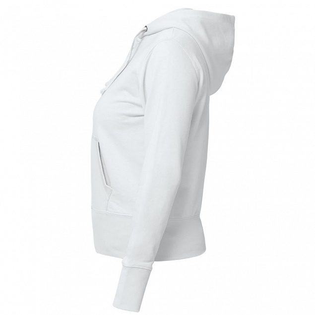 Толстовка женская Hooded Full Zip белая с логотипом в Москве заказать по выгодной цене в кибермаркете AvroraStore