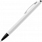 Ручка шариковая Tick, белая с черным с логотипом в Москве заказать по выгодной цене в кибермаркете AvroraStore