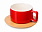 Чайная пара с бамбуковым блюдцем «Sheffield» с логотипом  заказать по выгодной цене в кибермаркете AvroraStore
