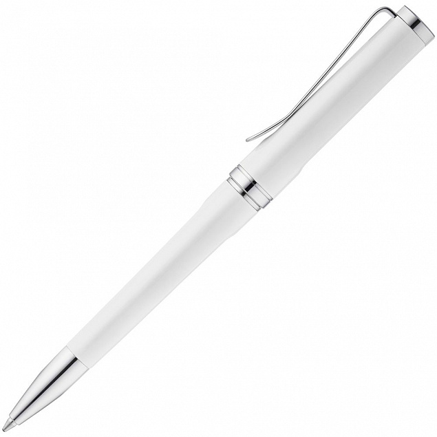Ручка шариковая Phase, белая с логотипом  заказать по выгодной цене в кибермаркете AvroraStore
