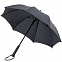 Зонт-трость rainVestment, темно-синий меланж с логотипом в Москве заказать по выгодной цене в кибермаркете AvroraStore
