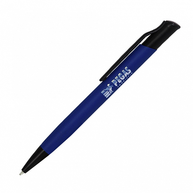 Шариковая ручка Grunge, синяя с логотипом в Москве заказать по выгодной цене в кибермаркете AvroraStore