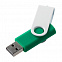 Флешка Twist Color, зеленая с белым, 16 Гб с логотипом в Москве заказать по выгодной цене в кибермаркете AvroraStore