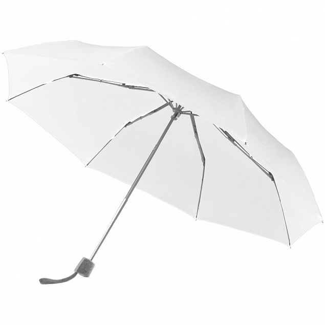 Зонт складной Fiber Alu Light, белый с логотипом в Москве заказать по выгодной цене в кибермаркете AvroraStore