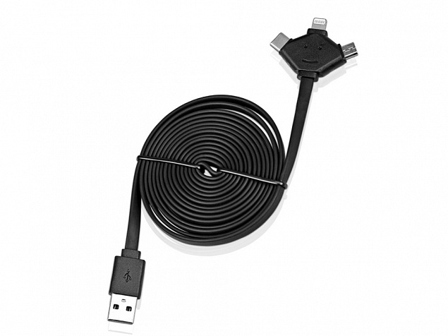 USB-переходник XOOPAR W CABLE 3 в 1  с логотипом  заказать по выгодной цене в кибермаркете AvroraStore
