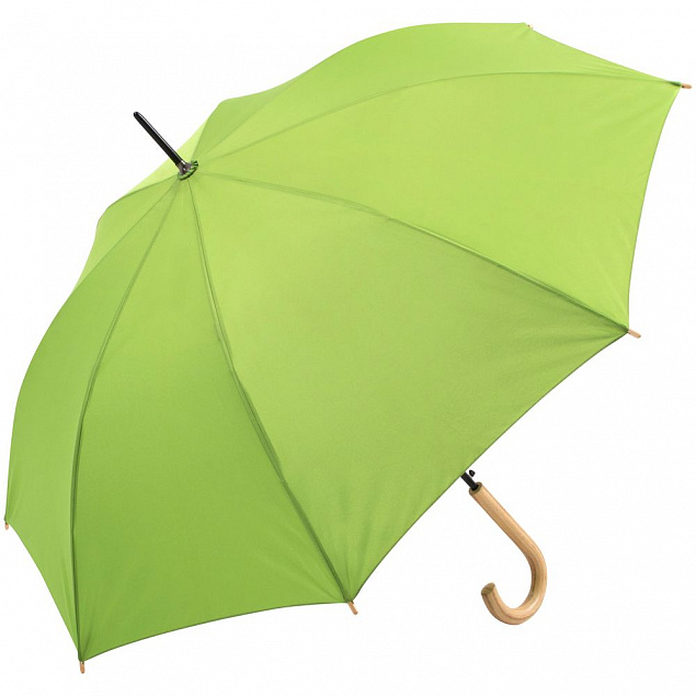 Зонт-трость OkoBrella, зеленое яблоко с логотипом в Москве заказать по выгодной цене в кибермаркете AvroraStore