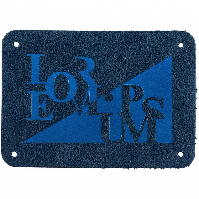 Лейбл кожаный Beta, XL, синий с логотипом в Москве заказать по выгодной цене в кибермаркете AvroraStore