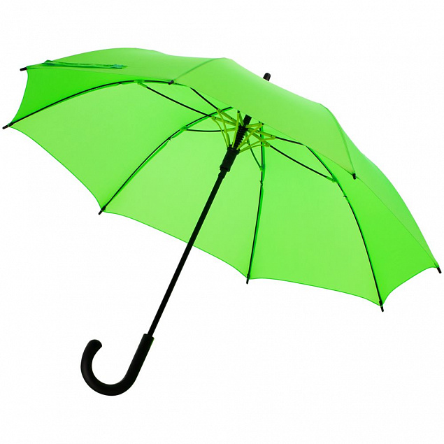 Зонт-трость Undercolor с цветными спицами, зеленое яблоко с логотипом в Москве заказать по выгодной цене в кибермаркете AvroraStore