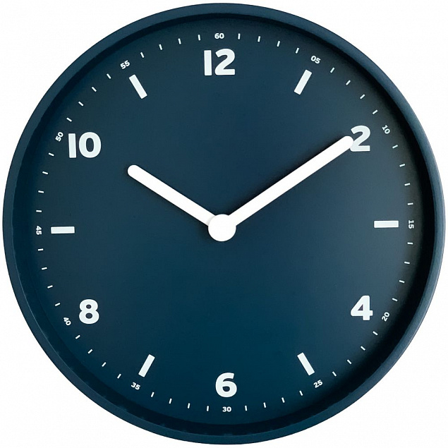 Часы настенные Kipper, синие с логотипом в Москве заказать по выгодной цене в кибермаркете AvroraStore