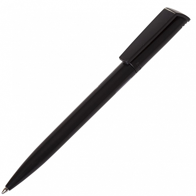 Ручка шариковая Flip, черная с логотипом в Москве заказать по выгодной цене в кибермаркете AvroraStore