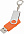 Флешка Twist, оранжевая, 16 Гб с логотипом в Москве заказать по выгодной цене в кибермаркете AvroraStore