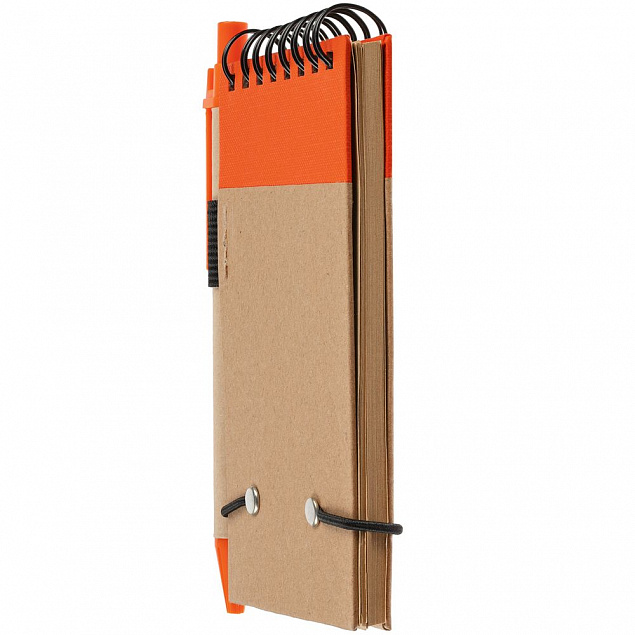 Блокнот на кольцах Eco Note с ручкой, темно-оранжевый с логотипом в Москве заказать по выгодной цене в кибермаркете AvroraStore
