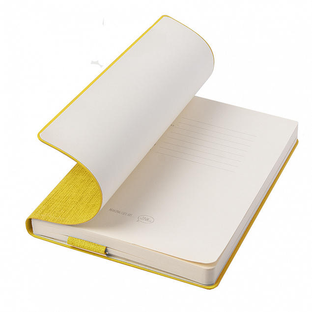 Бизнес-блокнот А5  "Provence", желтый , мягкая обложка, в клетку с логотипом в Москве заказать по выгодной цене в кибермаркете AvroraStore