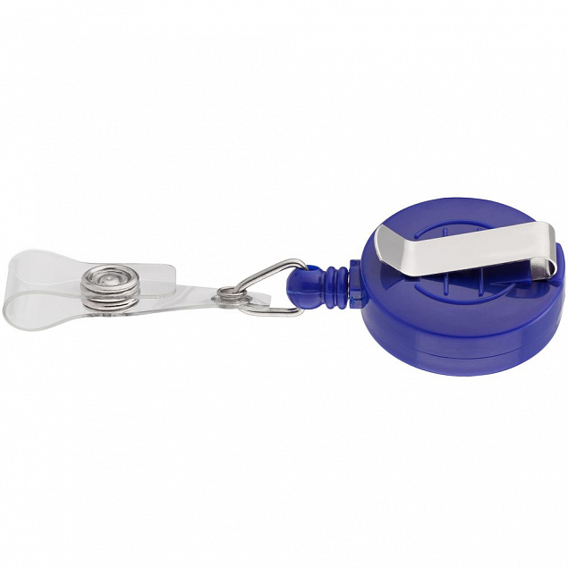 Ретрактор Attach, синий с логотипом  заказать по выгодной цене в кибермаркете AvroraStore